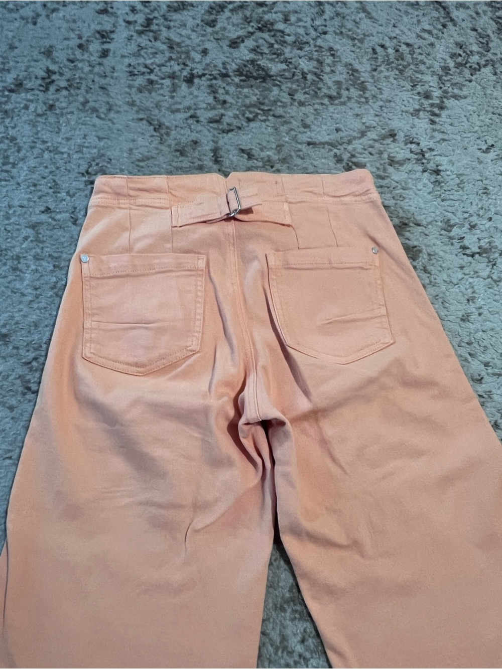 Anthropologie Pilcro The Kit Cropped Wide-Leg Utility Trousers Peach size 26 - Picture 14 of 15